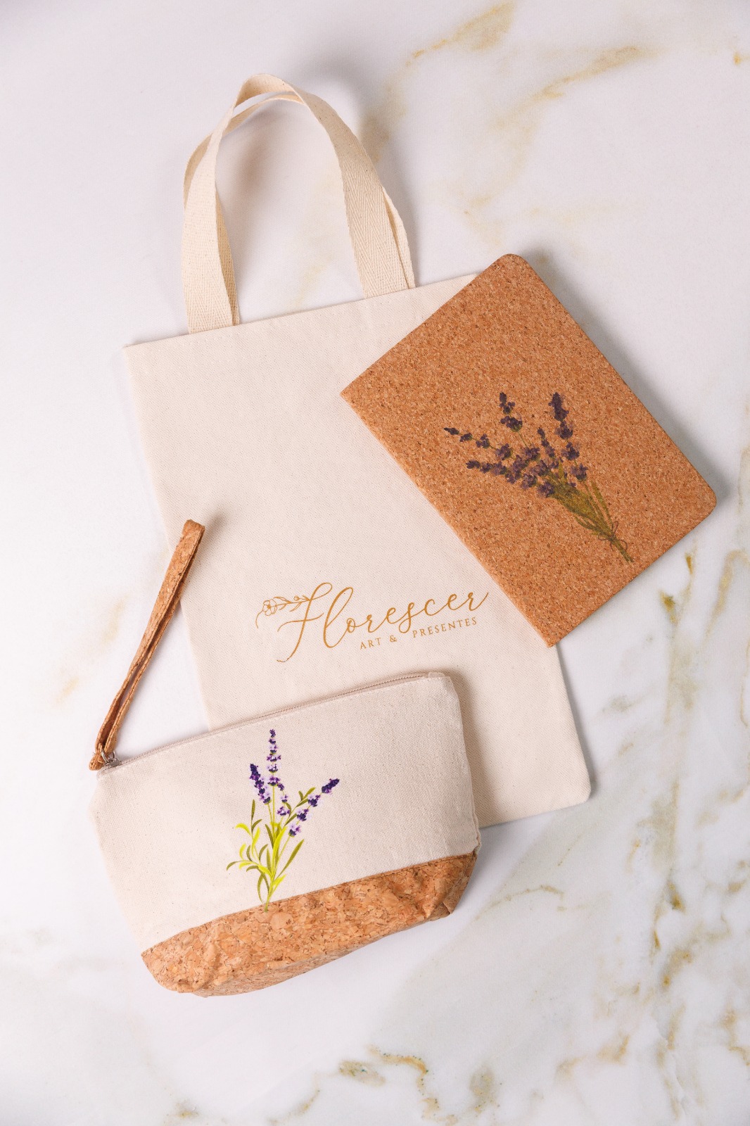 Kit Presente Personalizado Necessaire + Caderno em Cortiça - Imagem 3